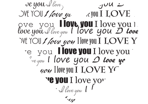 Transparent Heart Made of 'I Love You' Texts on Clear Background - Download Free Stock Videos Pikwizard.com