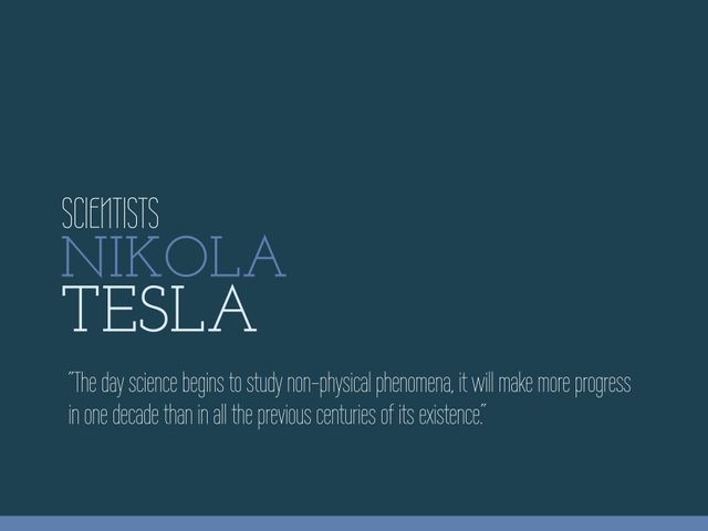 Nikola Tesla Quote on Science Progress - Download Free Stock Templates Pikwizard.com