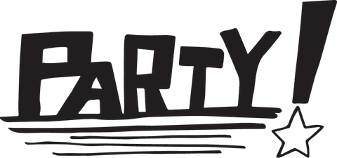 Transparent Celebration Party Bold Text Design