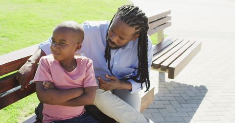 Father and Son Bonding in Outdoor Setting