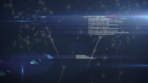 Digital Fireworks and Confetti with Data Processing Animation