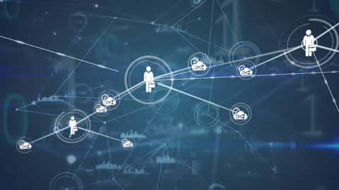 Digital Global Network Connection Visualization