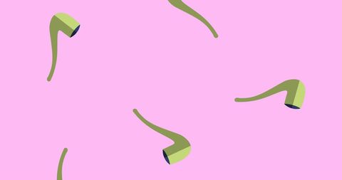 Quirky smoking pipes pattern on vibrant pink background