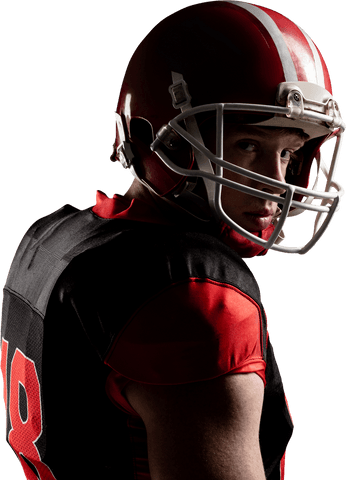 young athlete wearing american football helmet looking alert - Download Free Stock Videos Pikwizard.com