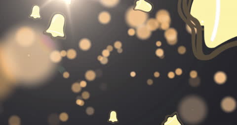 Festive Christmas Bells Animation with Bokeh Lights