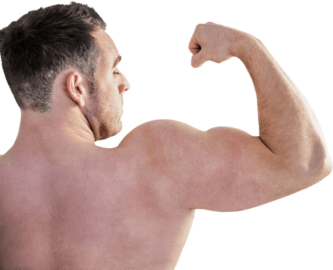 transparent strong muscular man flexing bicep - Download Free Stock Videos Pikwizard.com