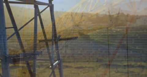 Blending modern data with architectural structure and expansive landscape