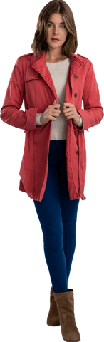elegant woman in coral jacket isolated on transparent background - Download Free Stock Videos Pikwizard.com