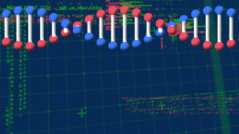 Digital DNA Helix Overlay with Coding Elements