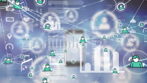 Digital Networking and Data Analysis Concept Visual