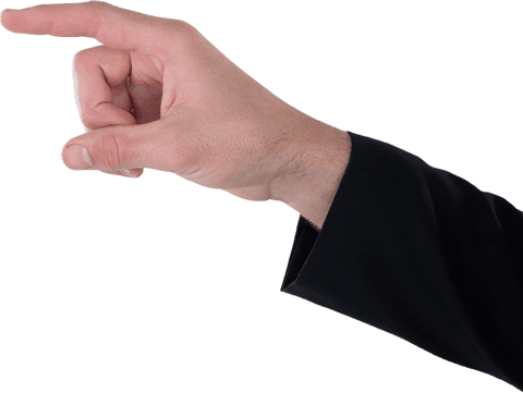 transparent businessman's hand pointing with index finger - Download Free Stock Videos Pikwizard.com