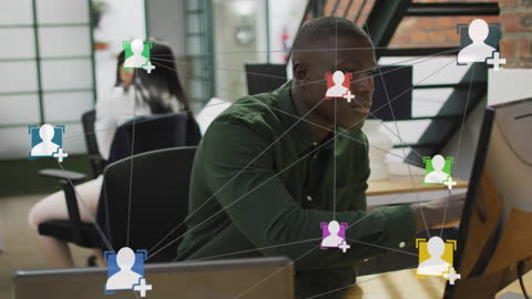 Creative Businessman Engaging in Digital Network Interface