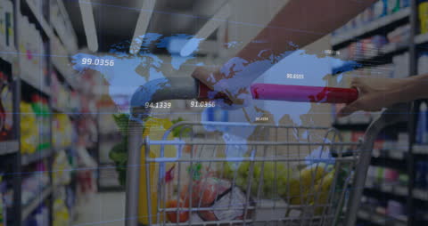 Global Shipping and Data Processing Technology Concept