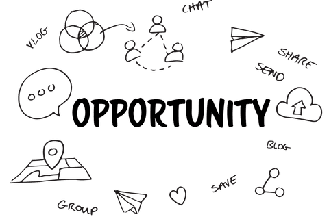 opportunity text with social media doodles on transparent background - Download Free Stock Videos Pikwizard.com