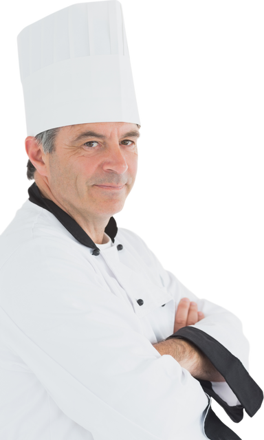 Confident Chef Portrait with Crossed Arms on Transparent - Download Free Stock Videos Pikwizard.com