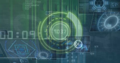 Abstract Digital Interface Displaying Data with Tech Elements - Download Free Stock Images Pikwizard.com