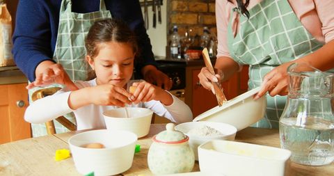 Family Baking Together in Cozy Home Kitchen - Download Free Stock Images Pikwizard.com