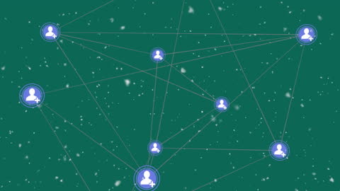 Digital Communication Network Overview with Person Icons