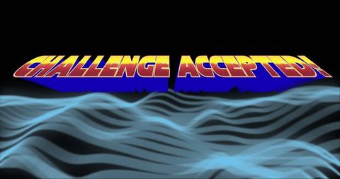 Motivational Floating Text Over Abstract Waves