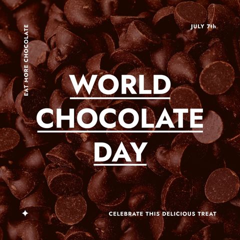 World Chocolate Day Celebration with Chocolate Chips - Download Free Stock Templates Pikwizard.com