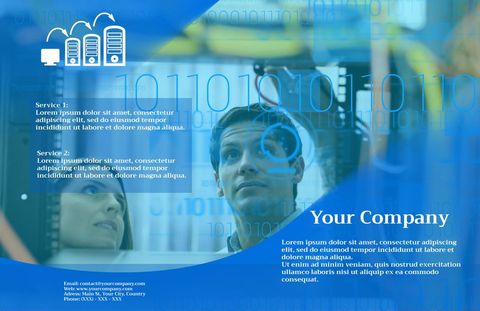 digital services promotion with binary overlay illustration - Download Free Stock Templates Pikwizard.com