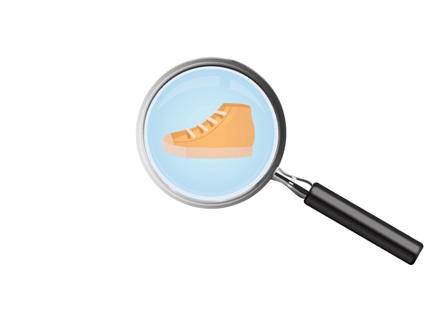transparent magnifying glass focusing on shoe concept - Download Free Stock Videos Pikwizard.com