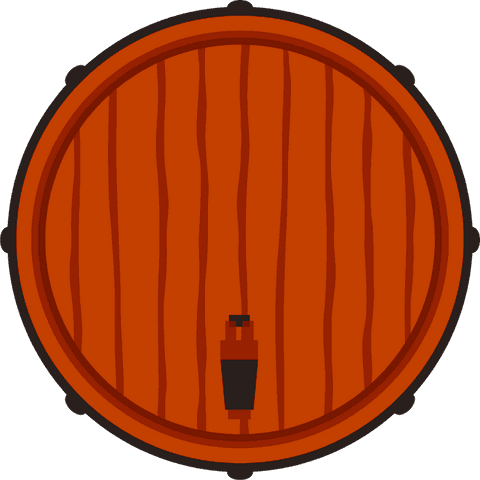 transparent top view of wooden barrel craft design with spigot - Download Free Stock Videos Pikwizard.com
