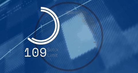 Futuristic Dashboard Display with Circular Gauge and Data Interface