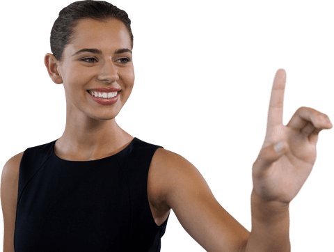 professional woman interacting with transparent virtual interface - Download Free Stock Videos Pikwizard.com
