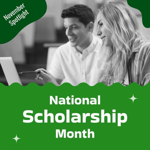National Scholarship Month with Students E-Learning - Download Free Stock Templates Pikwizard.com