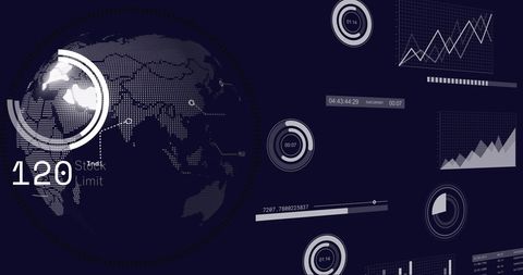 digital interface with global data analytics information - Download Free Stock Images Pikwizard.com