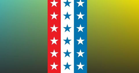 Vibrant Patriotic Design with Stars and Stripes