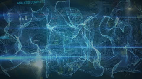 Digital Data Processing and Security with Glowing Padlock