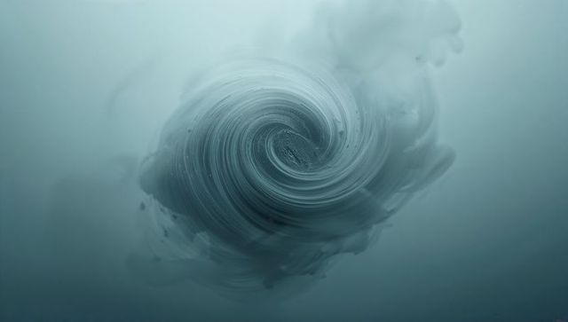 Swirling Vortex in Gradient Teal-Gray Palette