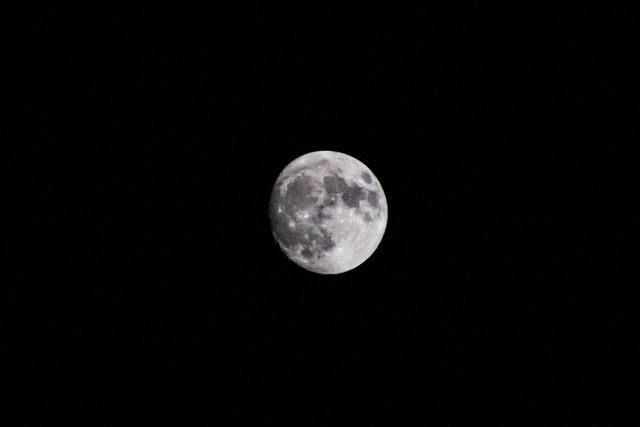 Full Moon Glowing Brightly Against Dark Night Sky - Download Free Stock Photos Pikwizard.com