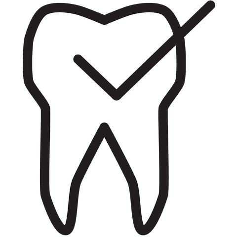 transparent vector illustration of check mark tooth icon - Download Free Stock Videos Pikwizard.com