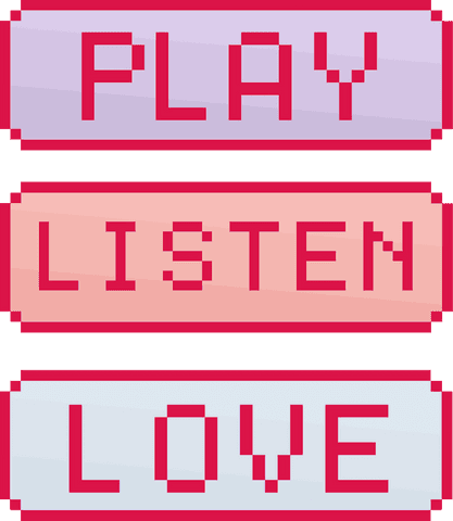 pixel art play listen love buttons on transparent canvas - Download Free Stock Videos Pikwizard.com