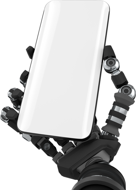 Robotic Hand Holding Smartphone on Transparent Background Digital Illustration - Download Free Stock Videos Pikwizard.com