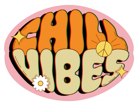 retro chill vibes bubble text with transparent background - Download Free Stock Videos Pikwizard.com