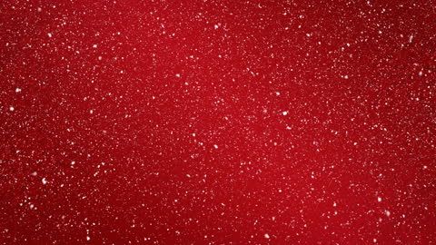 Falling Snow Animation Over Festive Red Background