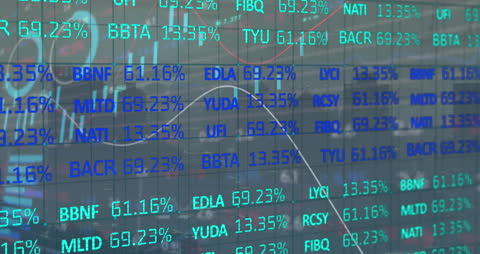Dynamic Stock Market Data Display on Urban Skyline