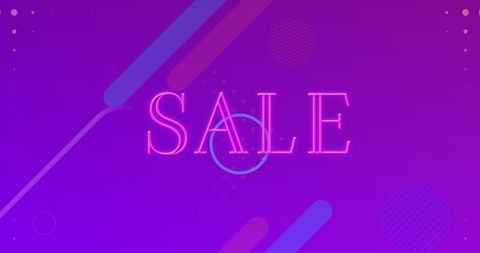 Neon Sale Banner on Purple Background with Dynamic Design - Download Free Stock Images Pikwizard.com