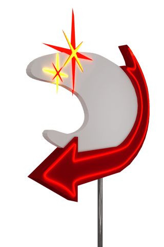 retro red neon arrow sign on transparent background - Download Free Stock Videos Pikwizard.com
