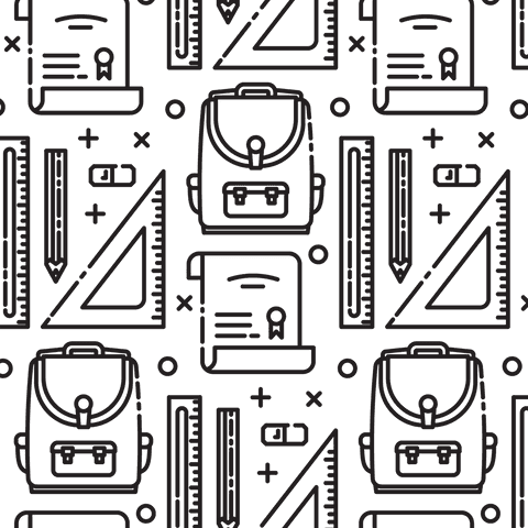 Transparent Background Seamless School Icon Pattern Vector - Download Free Stock Videos Pikwizard.com