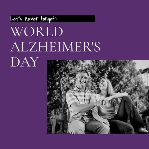 World Alzheimer's Day Awareness Concept with Smiling Senior Couple