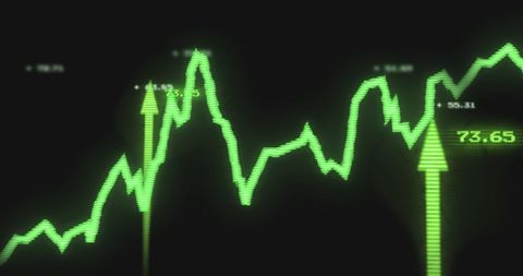 Dynamic Green Stock Market Chart with Upward Arrows - Download Free Stock Images Pikwizard.com