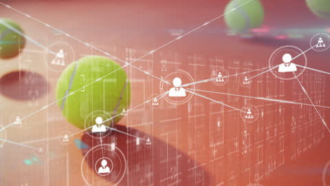 Tennis Innovation and Data Connectivity Concept