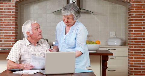 Senior Couple Using Laptop for Online Finances - Download Free Stock Images Pikwizard.com