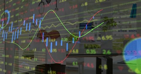 Medical Innovation Concept with Financial Data Visualization