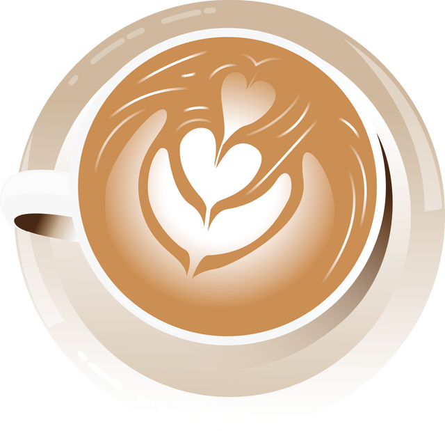 Transparent Vector Illustration of Cup of Coffee with Latte Art - Download Free Stock Videos Pikwizard.com